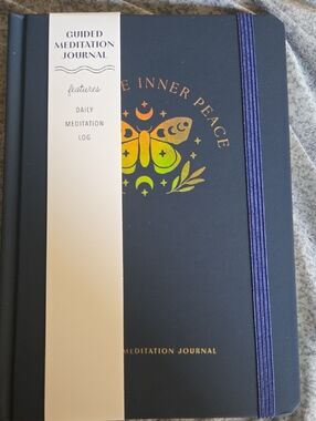 Spritz Guided Meditation Journal - Navy Blue with Purple Elastic